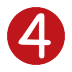 Red circle with white number 4