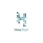 Abstract logo of dots above the name Hiwa Rauf.